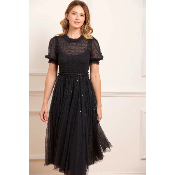 Needle and Thread cocktail dress - sequin embellished | Shop luxury evening wear at Coveti