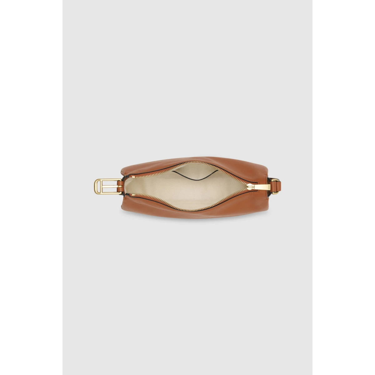 Internal product shot of the Oroton CALI BAGUETTE in AMBER and Premium smooth leather for Women