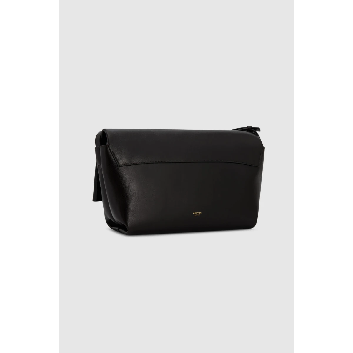 Back product shot of the Oroton ETTA LARGE CLUTCH in DARK CHOCOLATE and Premium crackle leather for Women