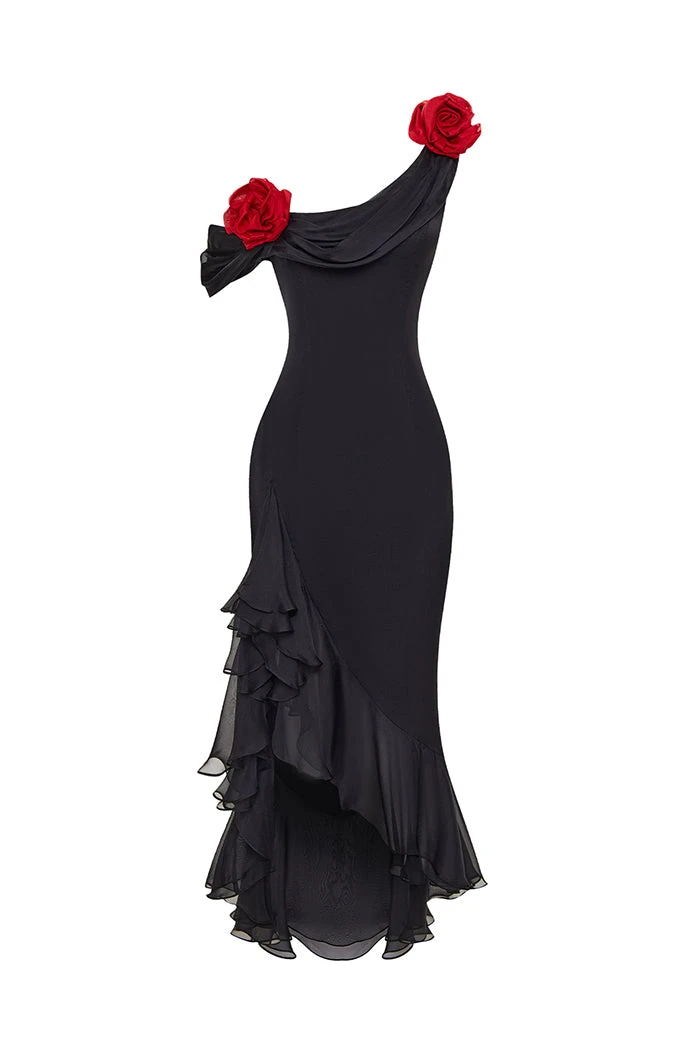 Rasario Chiffon Dress – couture evening dress