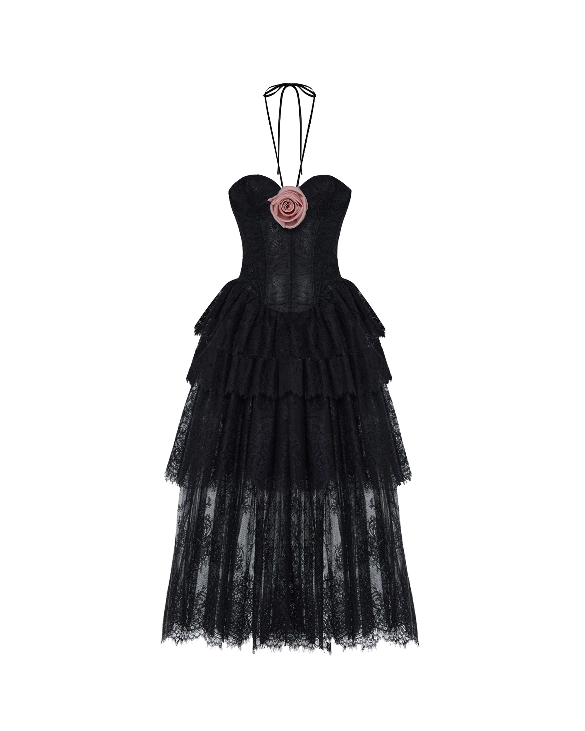 Rasario Lace Dress – couture evening dress