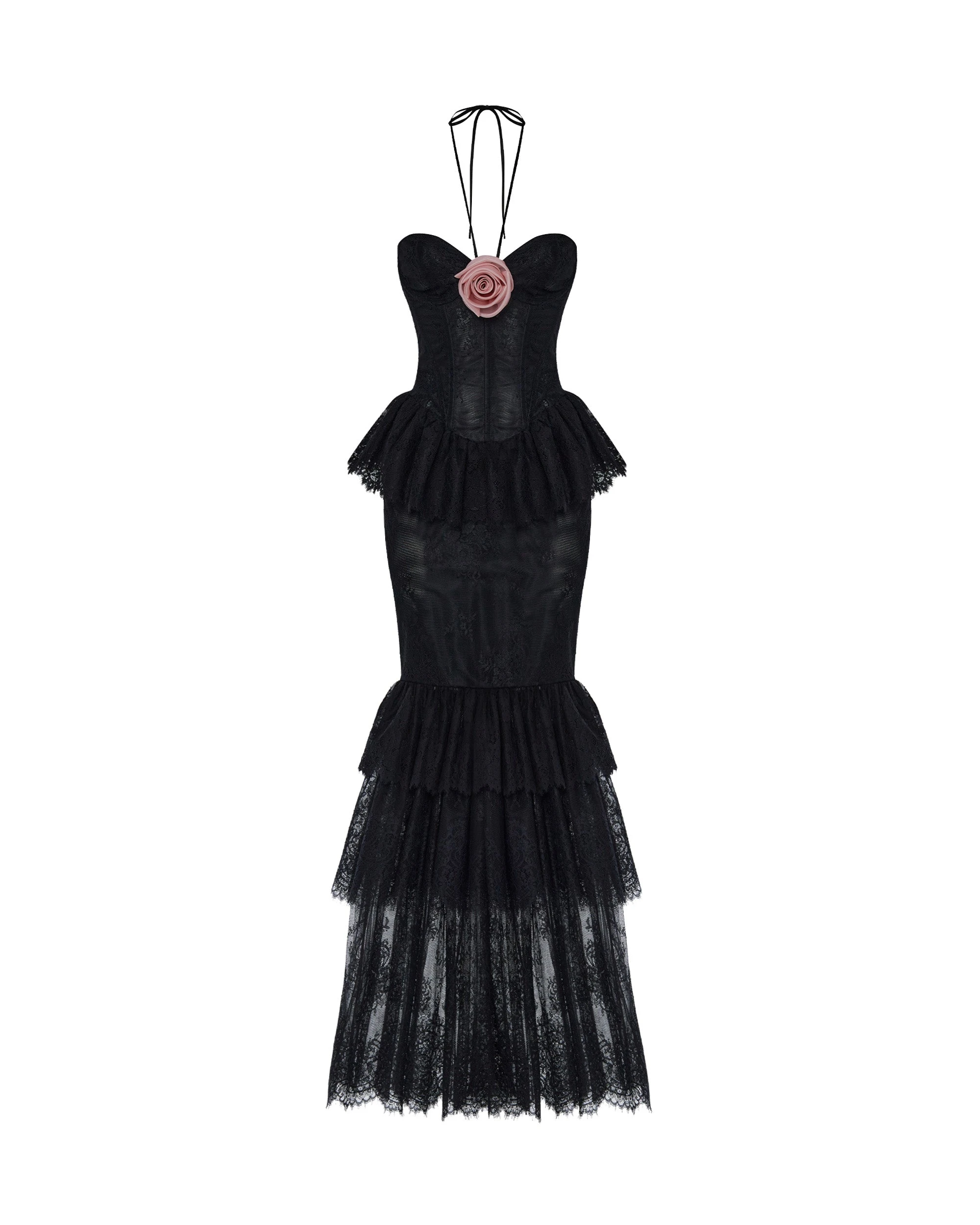 Rasario Lace Dress – couture evening dress