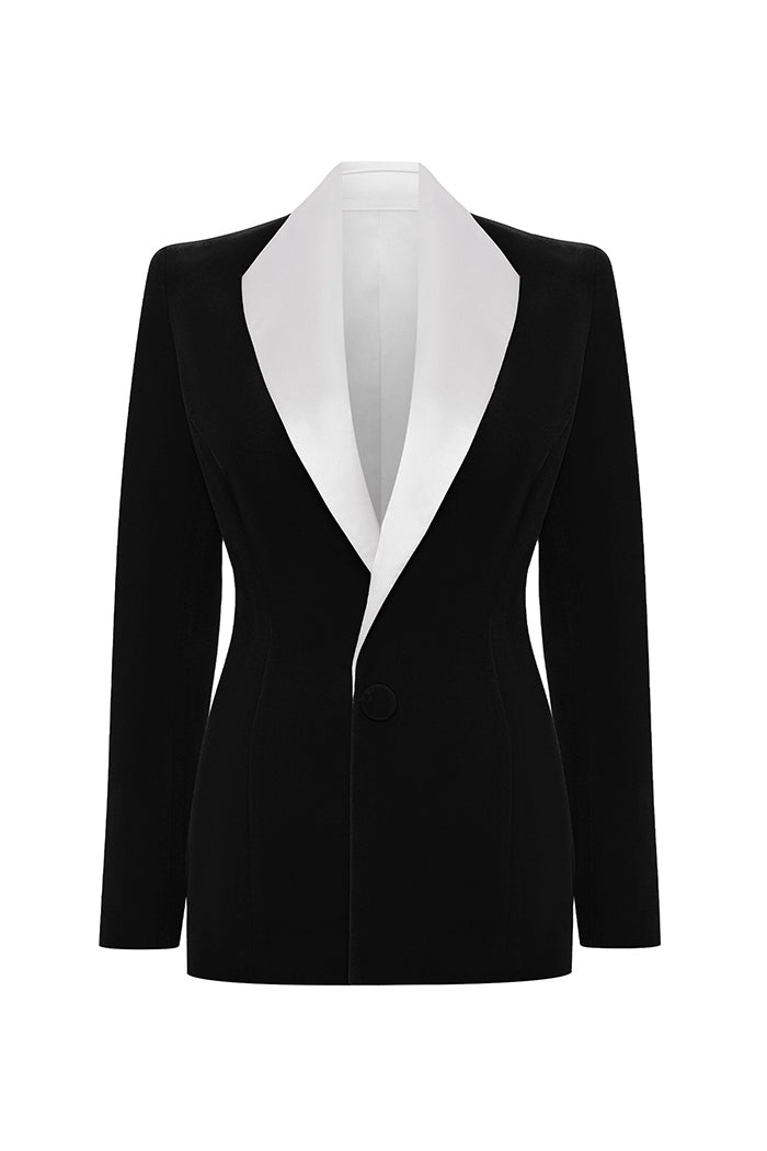 Rasario Velvet Jacket – couture evening dress