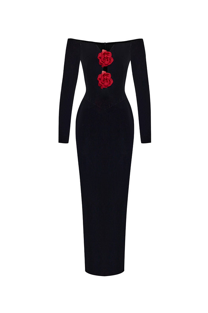 Rasario Velvet Dress – couture evening dress