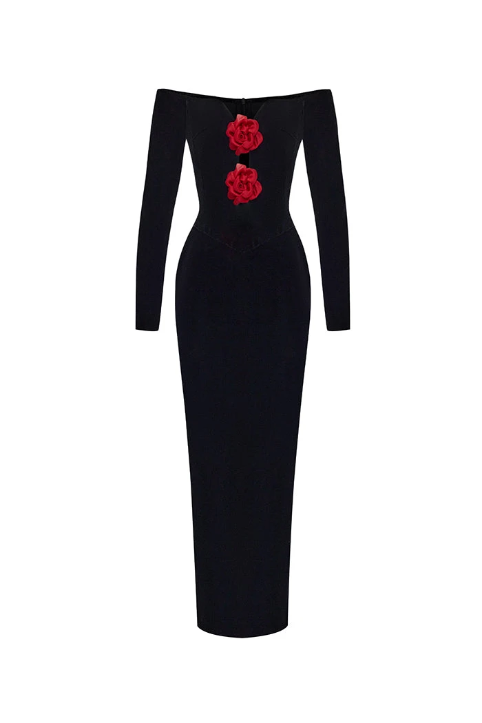 Rasario Velvet Dress – couture evening dress