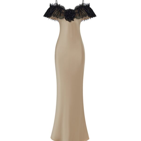 Rasario Off-Shoulder Dress – couture evening dress
