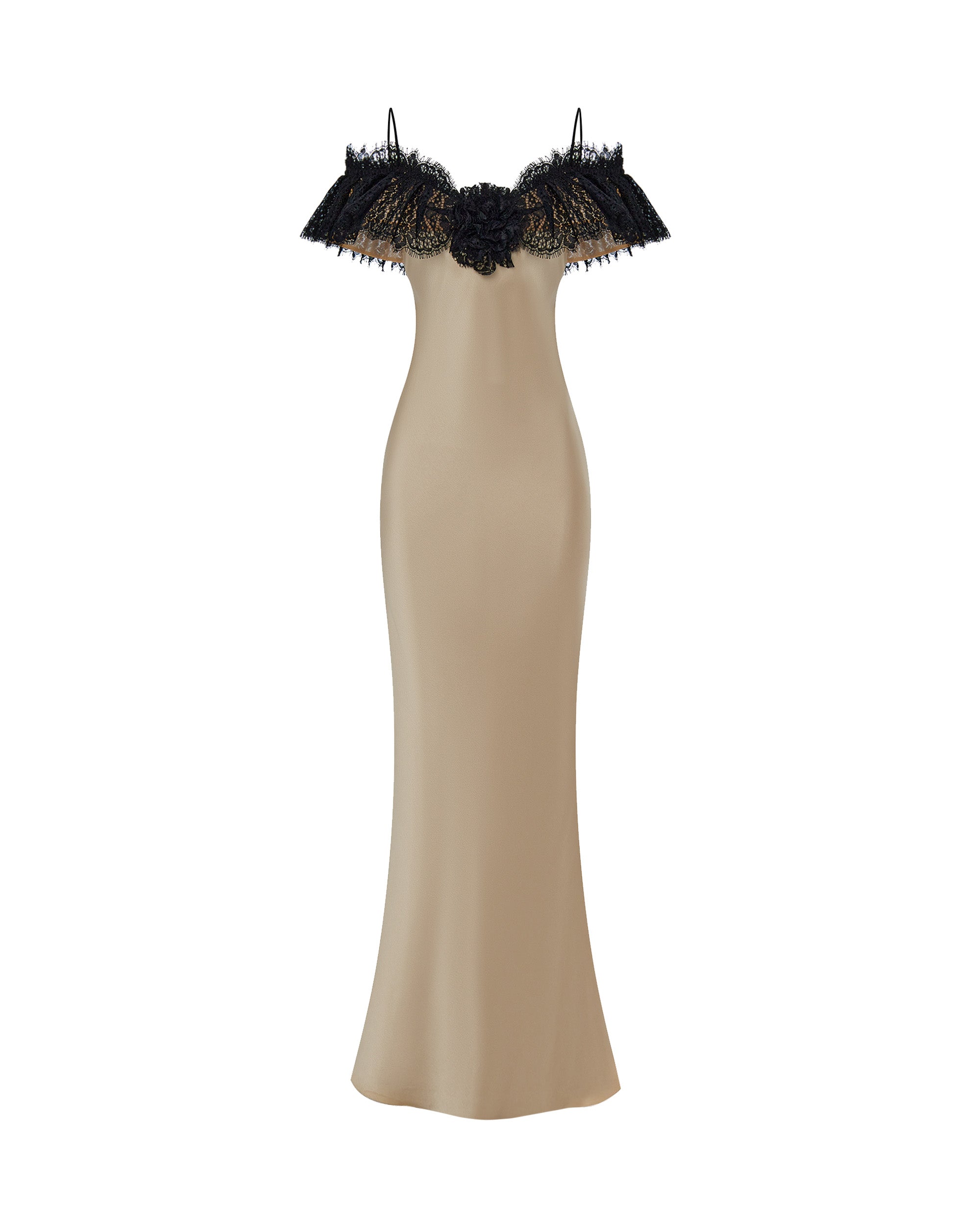 Rasario Off-Shoulder Dress – couture evening dress