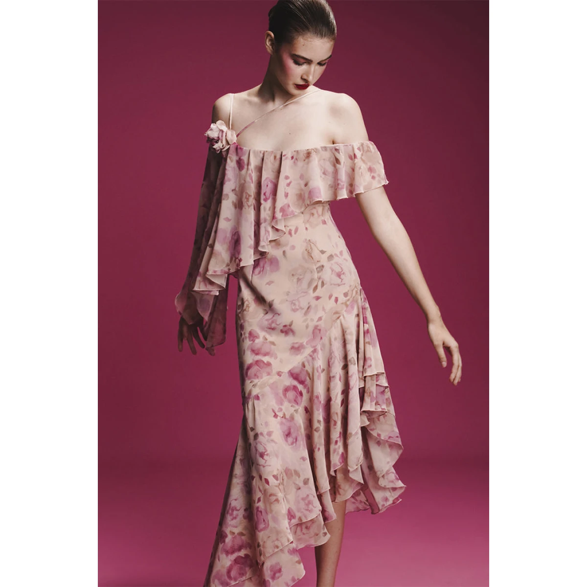 Rasario Midi Dress – couture evening dress