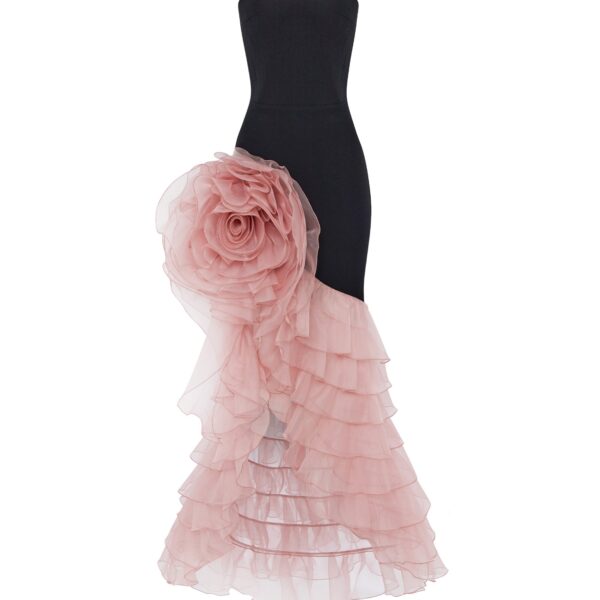 Rasario Crepe Dress – couture evening dress