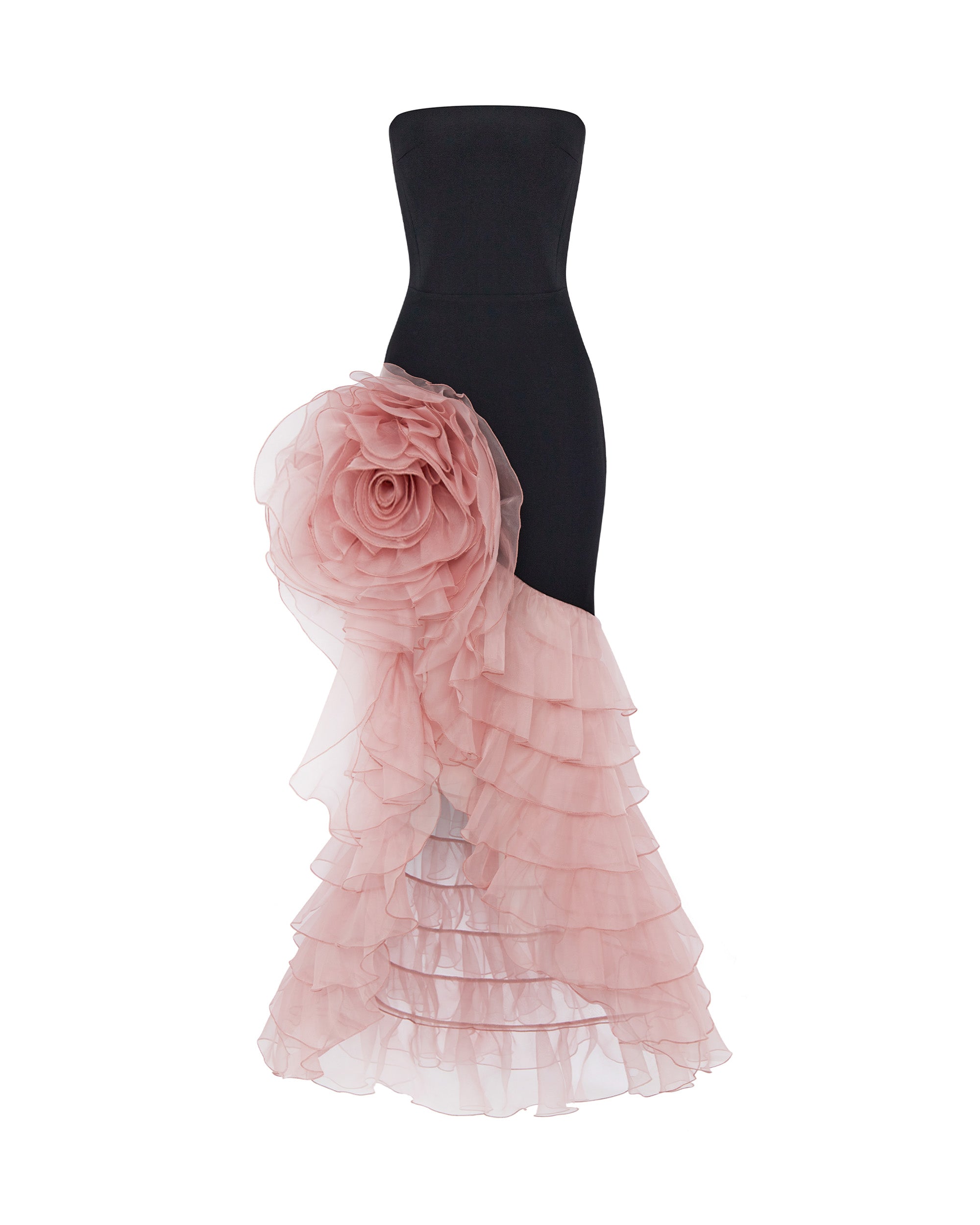 Rasario Crepe Dress – couture evening dress