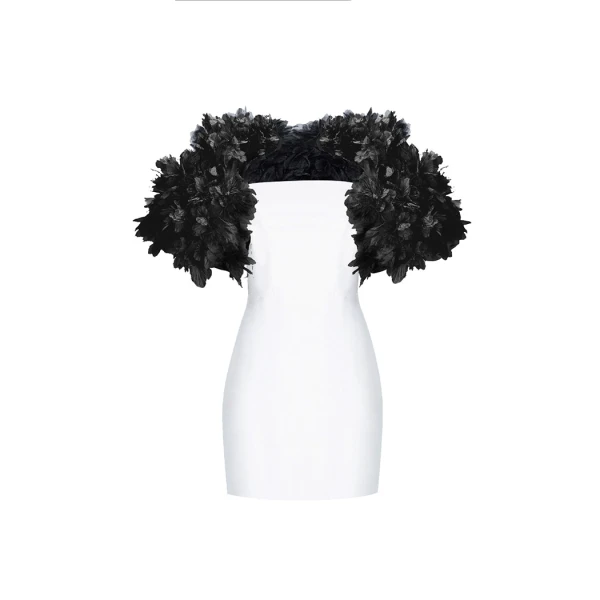 Rasario Crepe Dress – couture evening dress