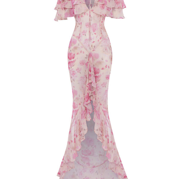 Rasario Floral Dress – couture evening dress