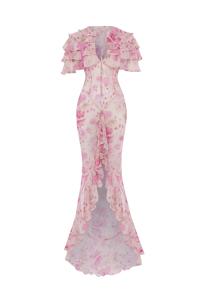 Rasario Floral Dress – couture evening dress