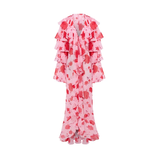 Rasario Floral Dress – couture evening dress