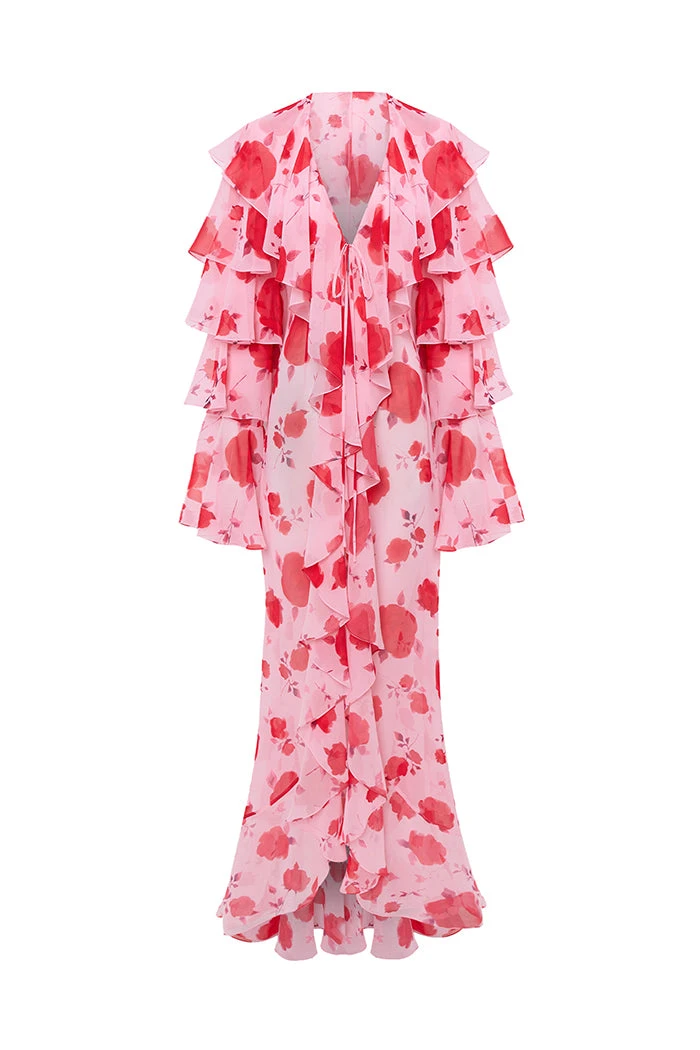 Rasario Floral Dress – couture evening dress