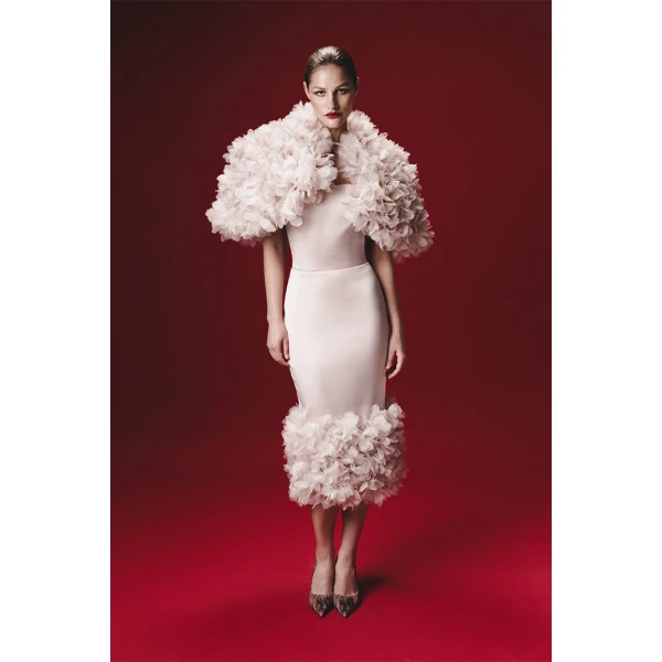 Rasario Midi Dress – couture evening dress