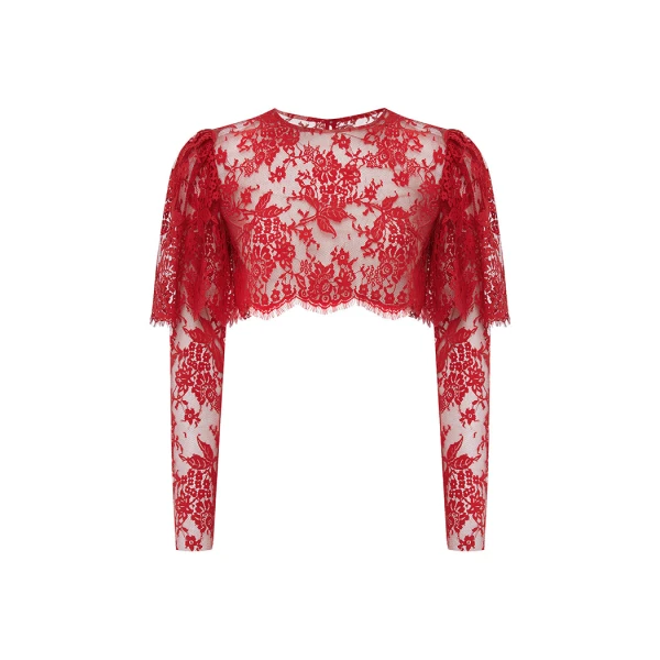 Rasario Lace Top – couture evening dress