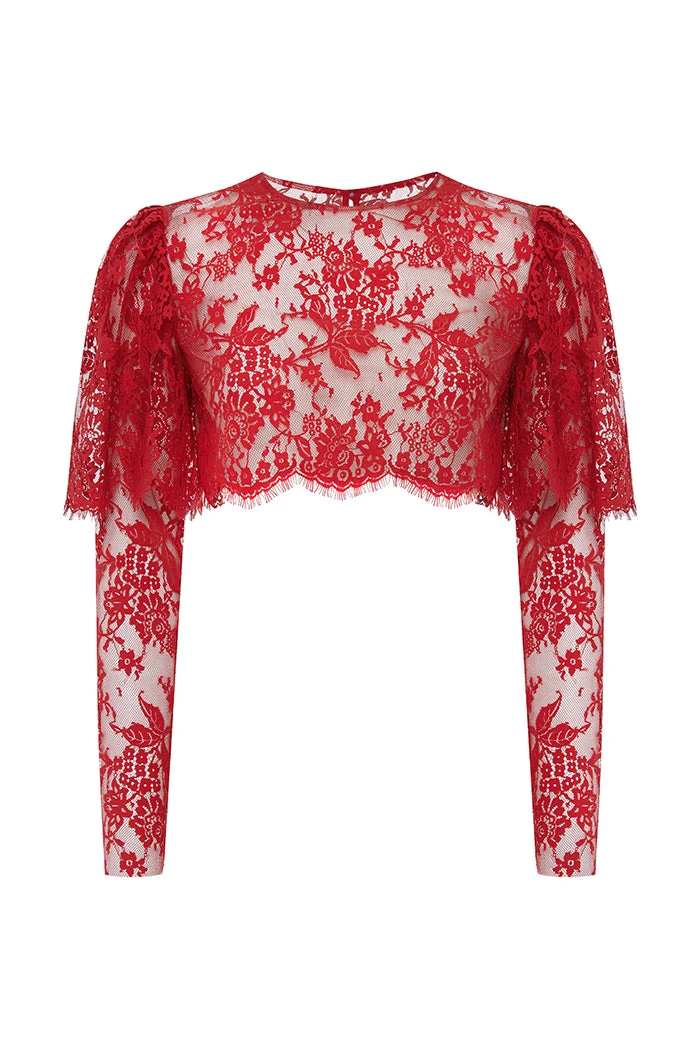 Rasario Lace Top – couture evening dress