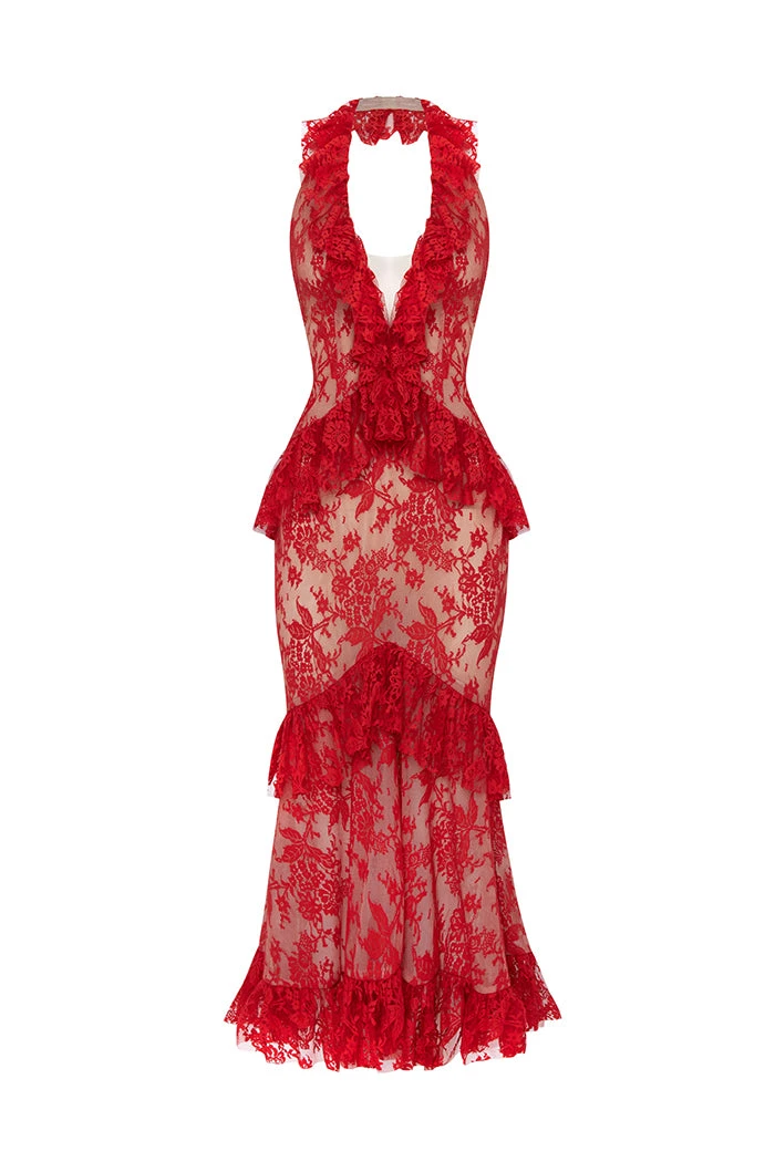 Rasario Lace Dress – couture evening dress