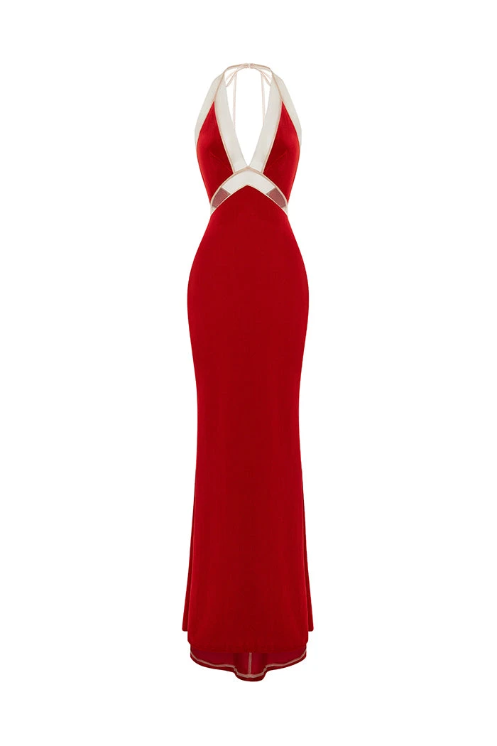 Rasario Velvet Dress – couture evening dress