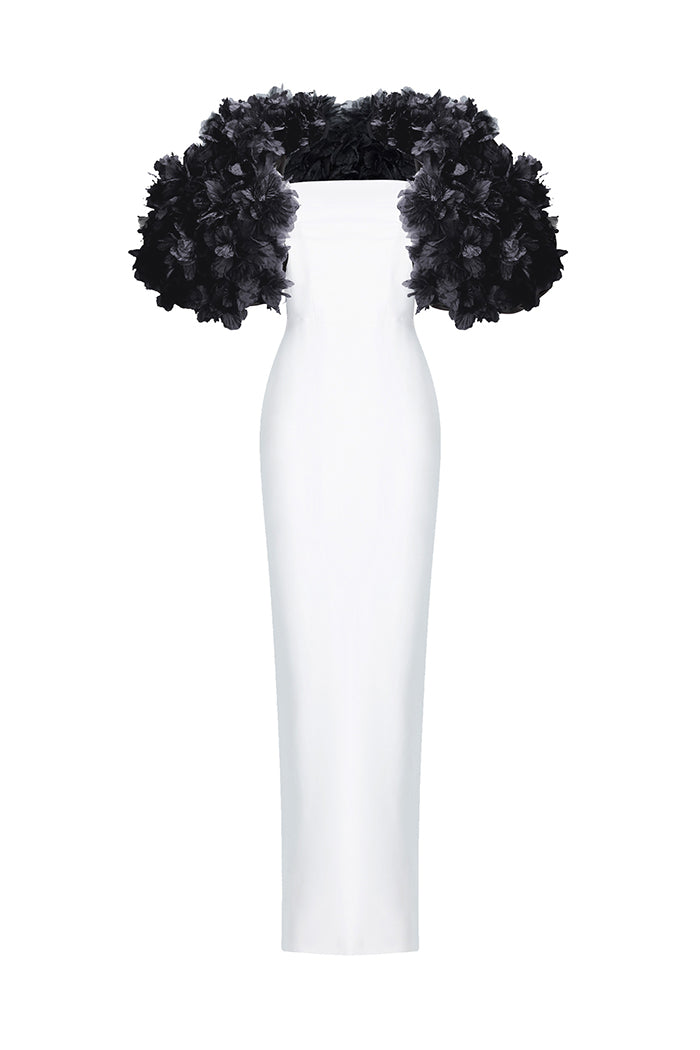 Rasario Crepe Dress – couture evening dress