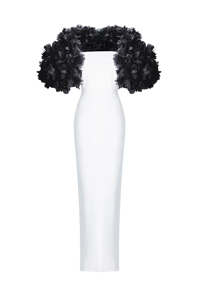 Rasario Crepe Dress – couture evening dress