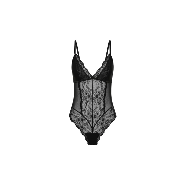 Rebecca Vallance Black Bodysuit The Angel Bodysuit in black exudes feminine elegance. Featuring sheer lace
