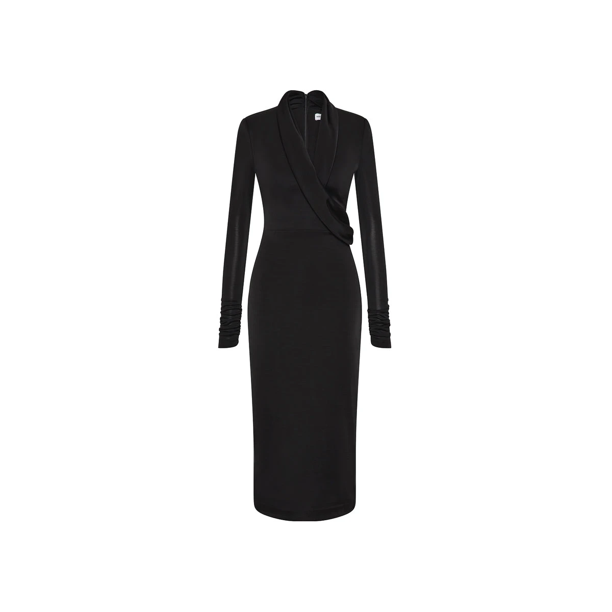 Rebecca Vallance Black Dresses The Erin Long Sleeve Midi Dress epitomises timeless sophistication in black. Tailored from premium jersey