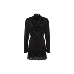 Rebecca Vallance Black Dresses The Raven Mini Dress in black infuses chic style with timeless sophistication. Featuring a high cowl neckline