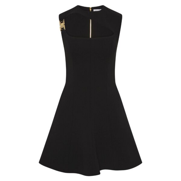 Rebecca Vallance Black Dresses The Freyja Cutout Mini Dress in black embodies class and timeless style. Tailored from bonded crepe