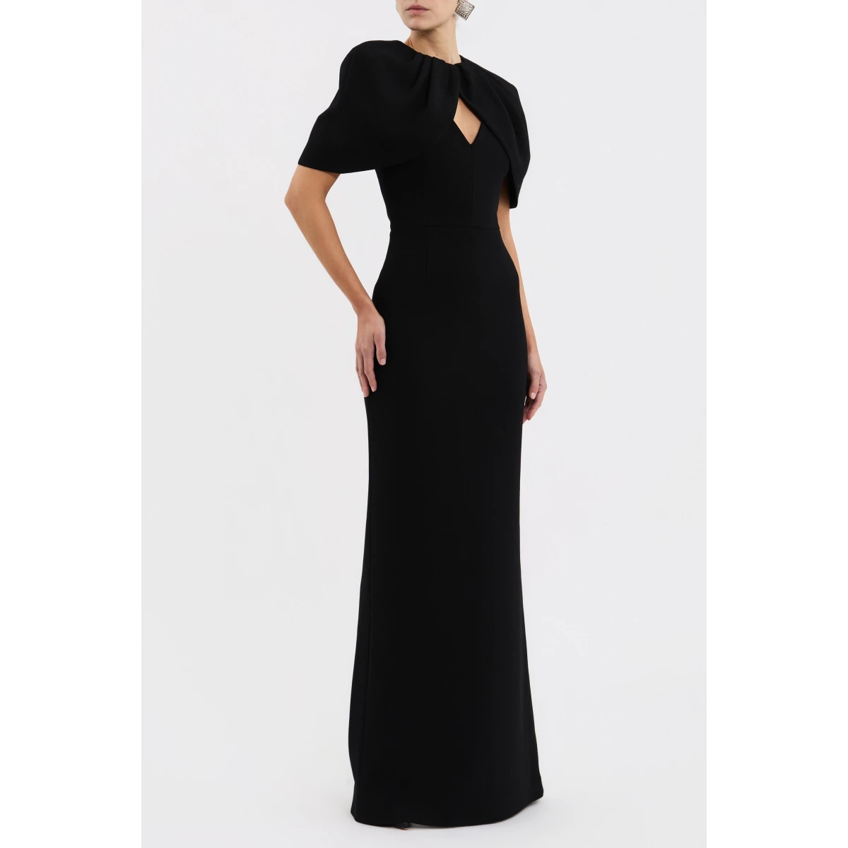 elevated by princess seams to flatter the figure. The column maxi skirt offers a sophisticated silhouette