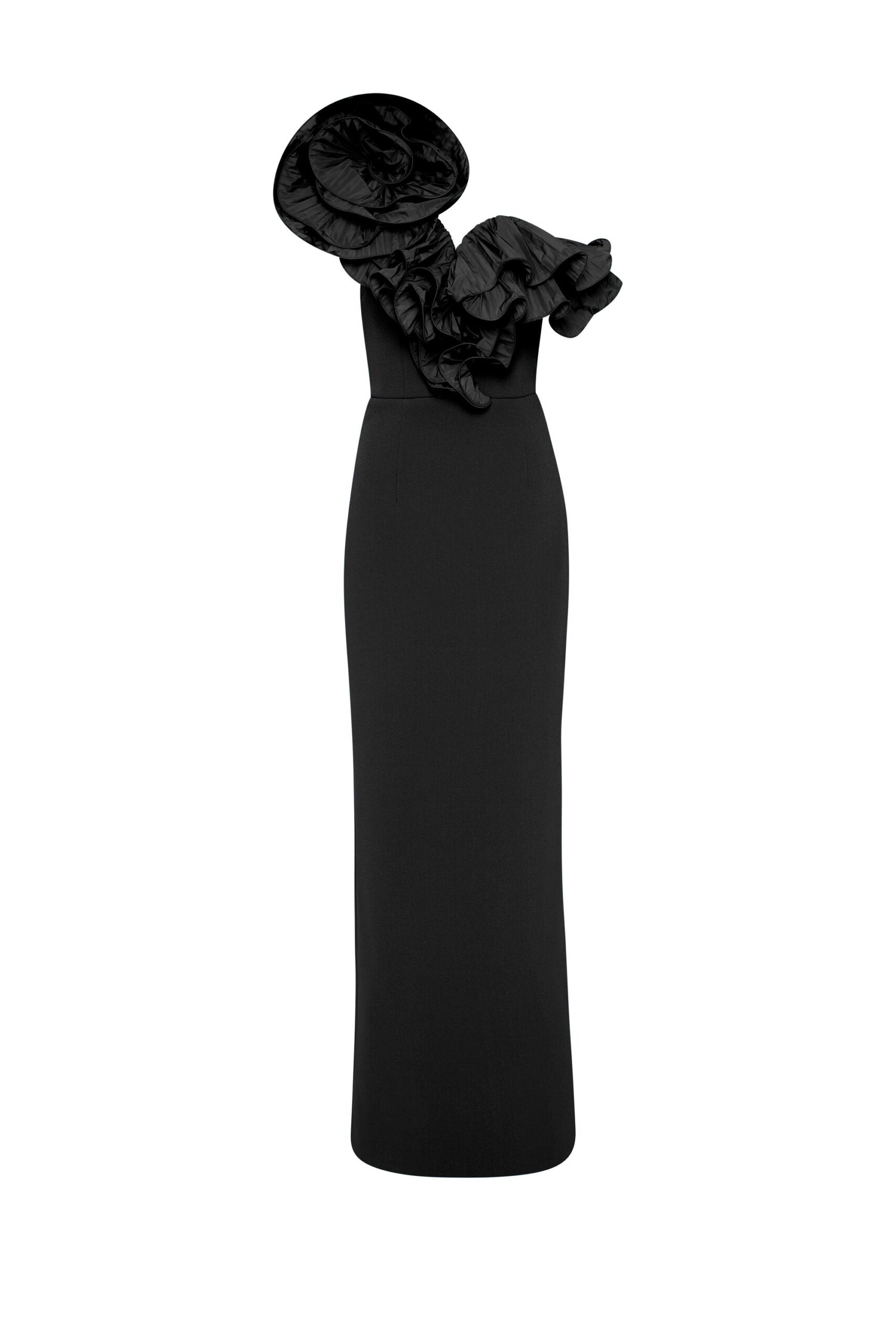 Rebecca Vallance Black Dresses The Ella Gown in black is a captivating statement dress