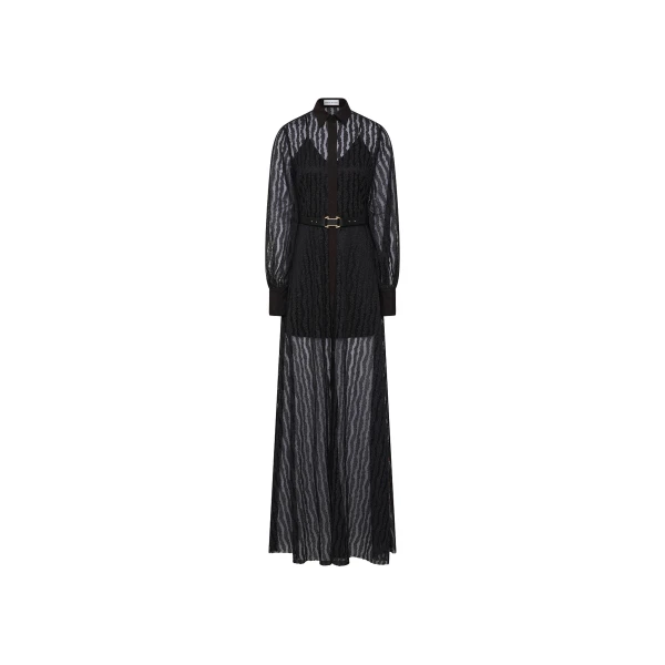 Rebecca Vallance Black Dresses The Seraphina Maxi Dress in black harmonises contemporary style and timeless elegance. Tailored from embroidered mesh