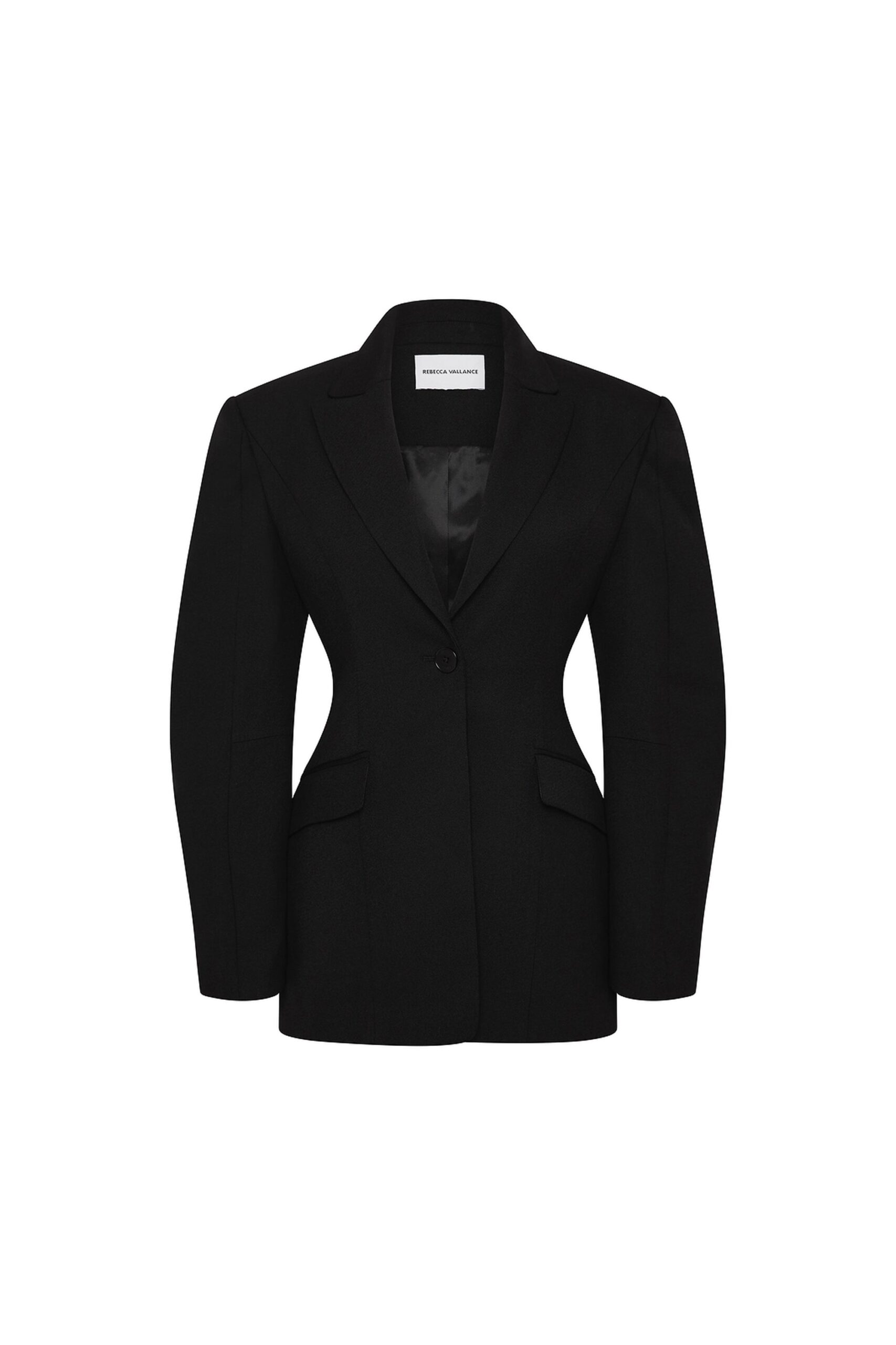 Rebecca Vallance Black Jackets The Finley Blazer in black infuses elevated sophistication and modern design. Expertly tailored