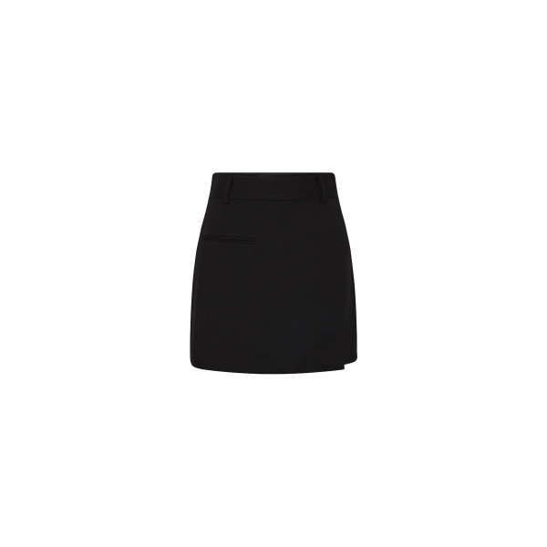 Rebecca Vallance Black Shorts The Finley Skort in black is a must-have wardrobe essential to elevate your styling. Featuring a sleek mini skirt silhouette with a front half-skirt flap and mini short design at the back