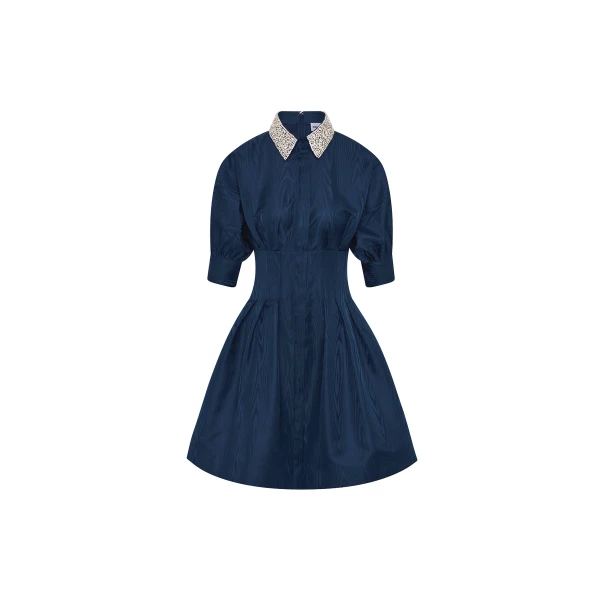 Rebecca Vallance Blue Dresses The Cielo Mini Dress radiates chic sophistication in navy