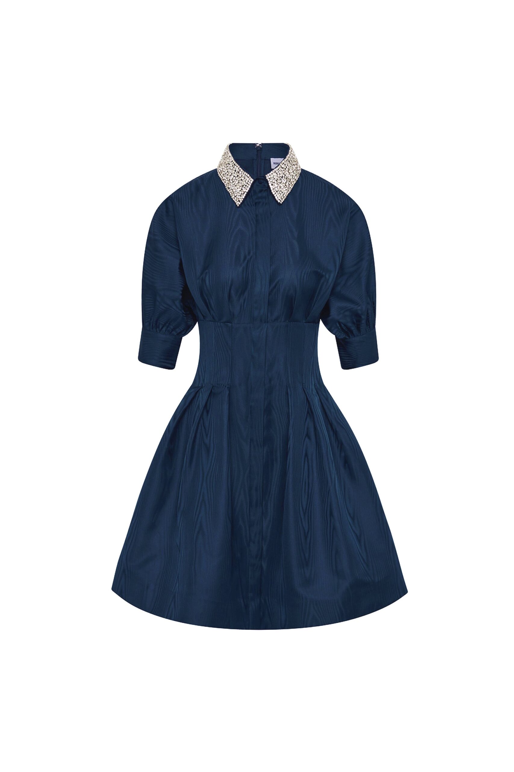 Rebecca Vallance Blue Dresses The Cielo Mini Dress radiates chic sophistication in navy