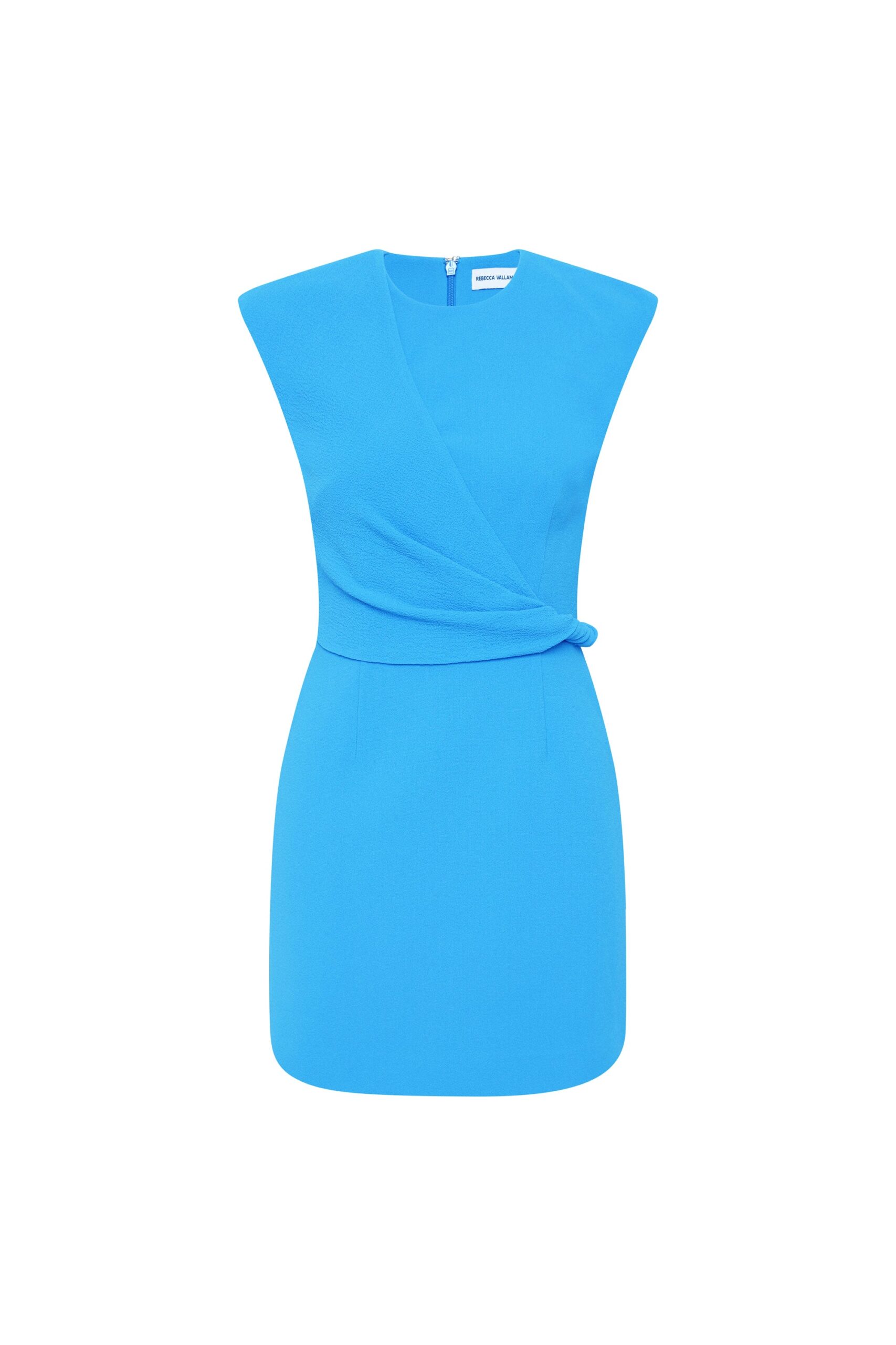 Rebecca Vallance Blue Dresses The Skyla Mini Dress stuns in a playful bright blue hue. Highlighting a sophisticated wrap twist design