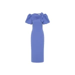 Rebecca Vallance Blue Dresses The Violetta Midi Dress is eye-catching in periwinkle blue