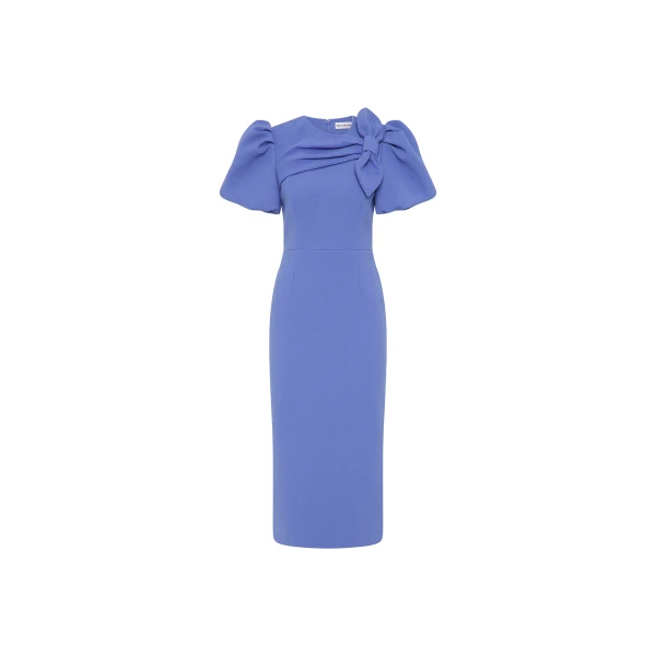 Rebecca Vallance Blue Dresses The Violetta Midi Dress is eye-catching in periwinkle blue