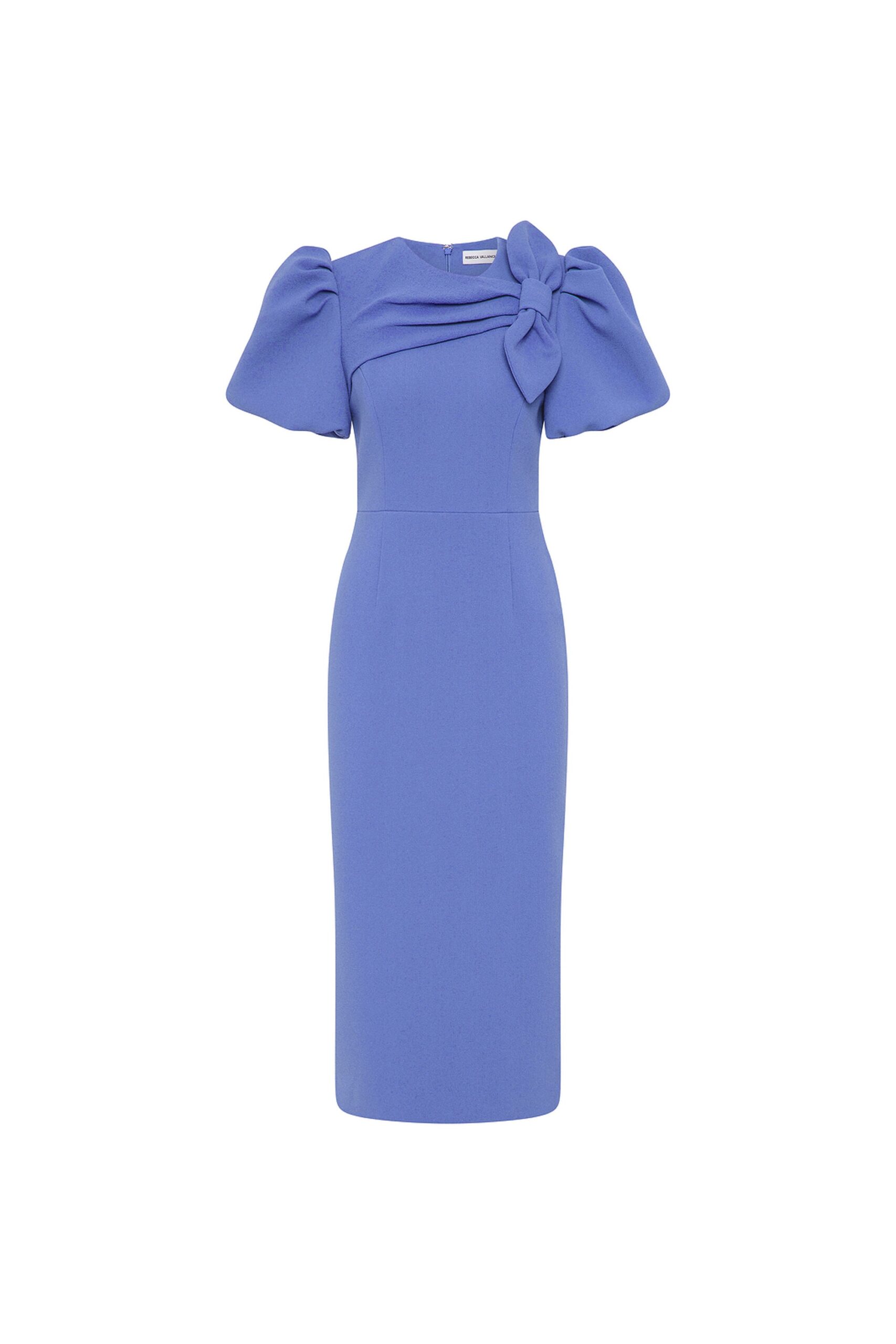 Rebecca Vallance Blue Dresses The Violetta Midi Dress is eye-catching in periwinkle blue