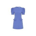 Rebecca Vallance Violetta Short Sleeve Mini Dress Rebecca Vallance Blue Dresses The Violetta Short Sleeve Mini Dress radiates timeless elegance in periwinkle blue. Tailored from bonded crepe