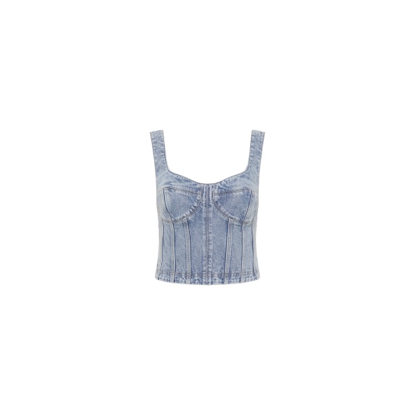 Rebecca Vallance Blue Tops The Emika Top is a versatile wardrobe staple