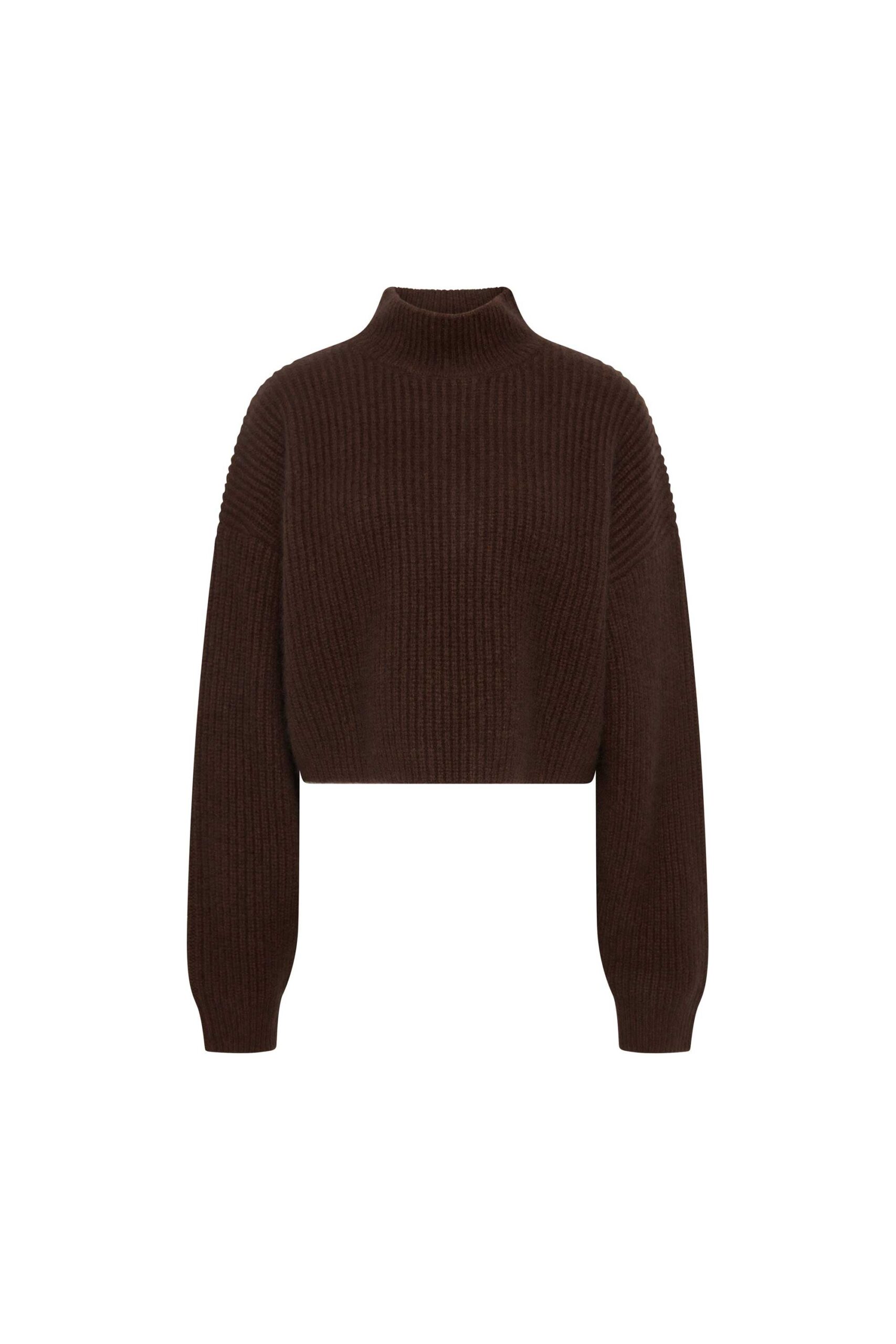 Rebecca Vallance Brown Tops The Ali Knit Top in chocolate seamlessly blends chic style and comfort. Designed with an oversized silhouette