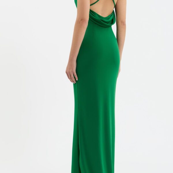 elevated with a gold ring embellishment for a refined touch of glamour. The fitted silhouette flatters the figure