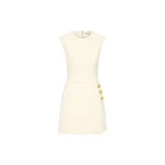 Rebecca Vallance Ivory Dresses The Freyja Mini Dress in cream radiates timeless elegance. Tailored from bonded crepe