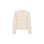 Rebecca Vallance Ivory Jackets The Robin Jacket in cream exudes effortless sophistication. Designed with a semi-fitted silhouette