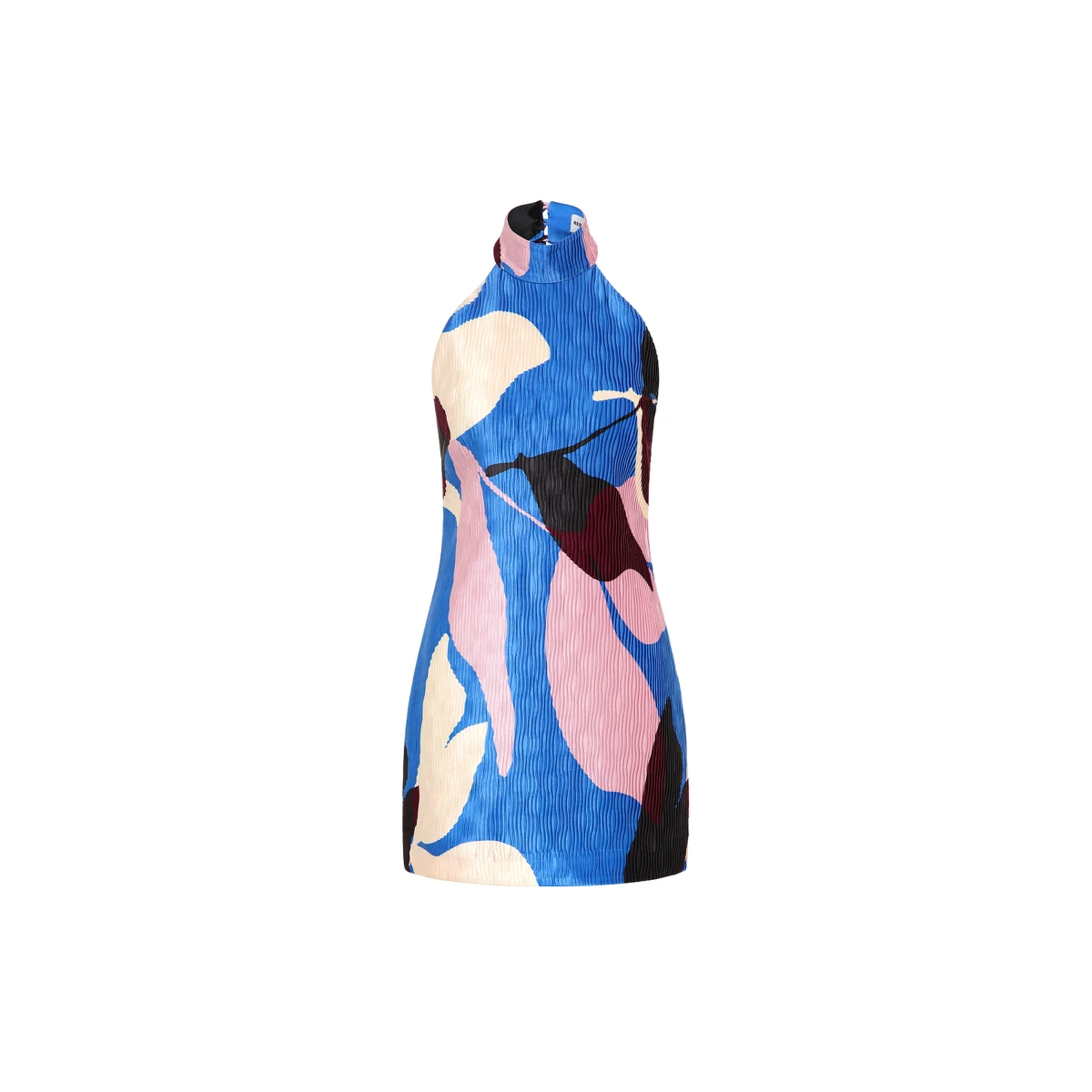 Rebecca Vallance Multicolour Dresses The Mika Mini Dress radiates chic style in a playful abstract print. Featuring an elegant halter neckline secured with rouleau buttons