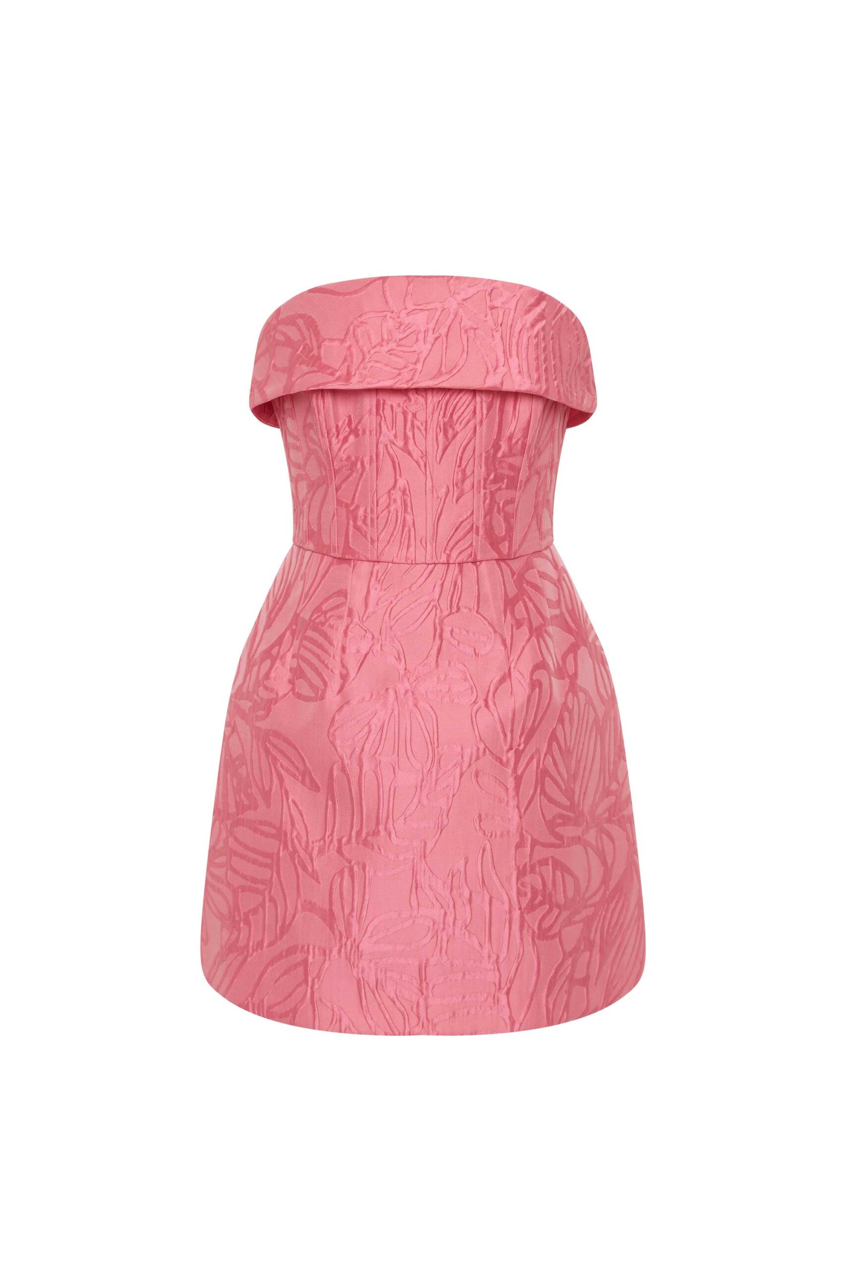 Rebecca Vallance Pink Dresses The Petra Mini Dress radiates chic style in pink. Tailored from brocade