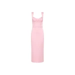 Rebecca Vallance Pink Dresses The Aymee Midi Dress in soft pink radiates feminine elegance